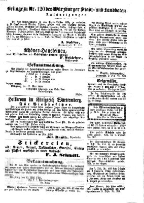 Würzburger Stadt- und Landbote Donnerstag 20. Mai 1858