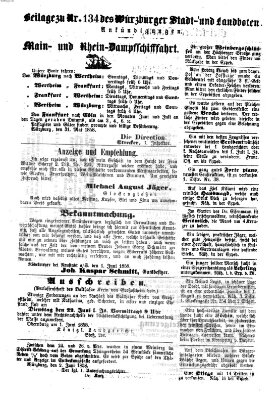 Würzburger Stadt- und Landbote Montag 7. Juni 1858