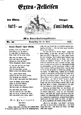 Würzburger Stadt- und Landbote Donnerstag 15. April 1858