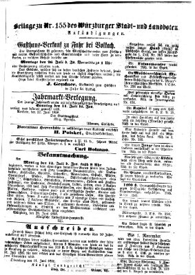 Würzburger Stadt- und Landbote Donnerstag 1. Juli 1858