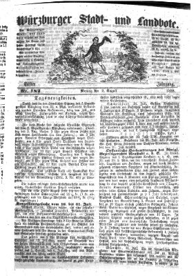 Würzburger Stadt- und Landbote Montag 2. August 1858