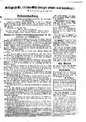 Würzburger Stadt- und Landbote Dienstag 3. August 1858