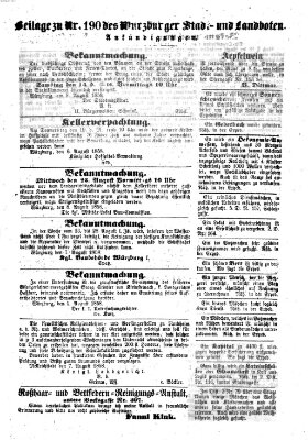 Würzburger Stadt- und Landbote Mittwoch 11. August 1858