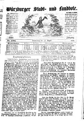 Würzburger Stadt- und Landbote Donnerstag 12. August 1858