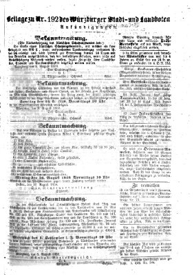 Würzburger Stadt- und Landbote Freitag 13. August 1858