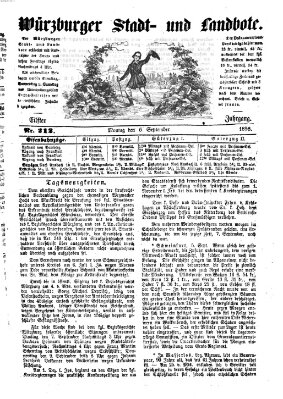 Würzburger Stadt- und Landbote Montag 6. September 1858