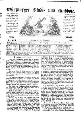 Würzburger Stadt- und Landbote Samstag 11. September 1858