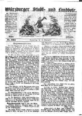 Würzburger Stadt- und Landbote Donnerstag 16. September 1858