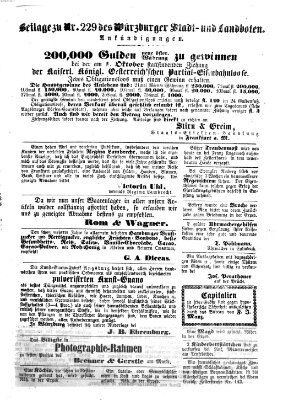 Würzburger Stadt- und Landbote Samstag 25. September 1858