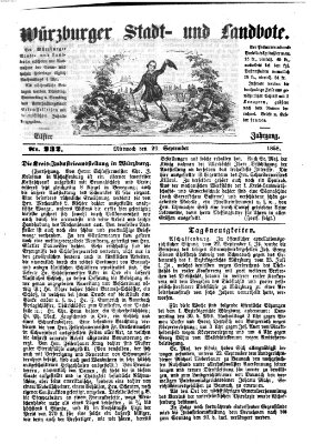 Würzburger Stadt- und Landbote Mittwoch 29. September 1858