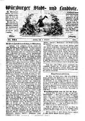 Würzburger Stadt- und Landbote Freitag 1. Oktober 1858