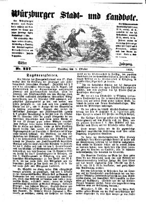 Würzburger Stadt- und Landbote Dienstag 5. Oktober 1858