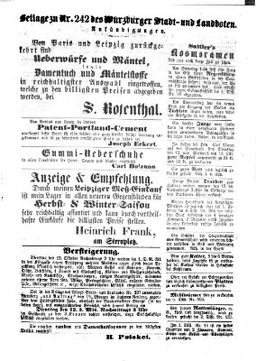 Würzburger Stadt- und Landbote Montag 11. Oktober 1858