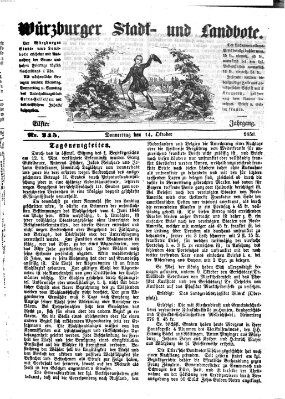 Würzburger Stadt- und Landbote Donnerstag 14. Oktober 1858