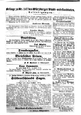 Würzburger Stadt- und Landbote Samstag 16. Oktober 1858