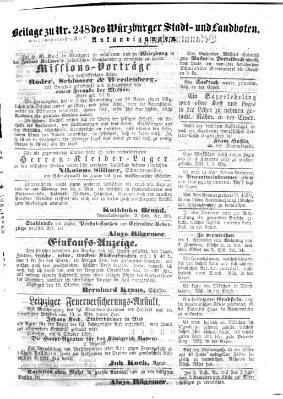 Würzburger Stadt- und Landbote Montag 18. Oktober 1858