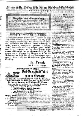 Würzburger Stadt- und Landbote Freitag 29. Oktober 1858