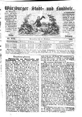 Würzburger Stadt- und Landbote Donnerstag 18. November 1858