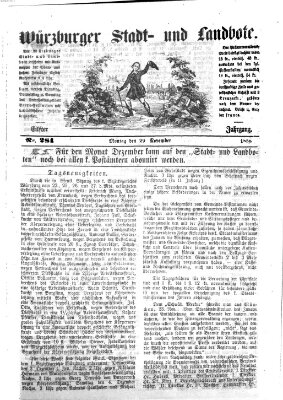 Würzburger Stadt- und Landbote Montag 29. November 1858