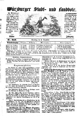 Würzburger Stadt- und Landbote Samstag 4. Dezember 1858