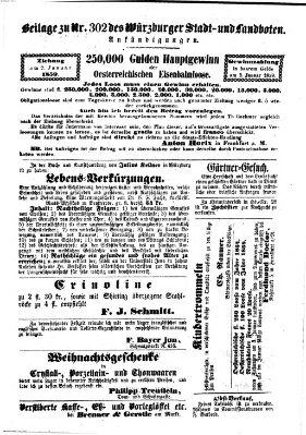 Würzburger Stadt- und Landbote Montag 20. Dezember 1858