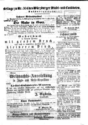 Würzburger Stadt- und Landbote Mittwoch 22. Dezember 1858