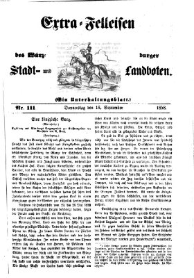 Würzburger Stadt- und Landbote Donnerstag 16. September 1858