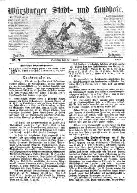 Würzburger Stadt- und Landbote Samstag 8. Januar 1859