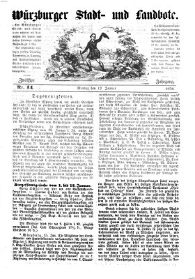 Würzburger Stadt- und Landbote Montag 17. Januar 1859