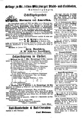 Würzburger Stadt- und Landbote Mittwoch 19. Januar 1859