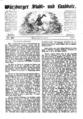 Würzburger Stadt- und Landbote Montag 24. Januar 1859