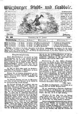 Würzburger Stadt- und Landbote Donnerstag 27. Januar 1859