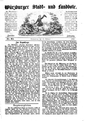 Würzburger Stadt- und Landbote Donnerstag 10. Februar 1859