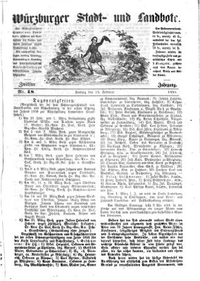 Würzburger Stadt- und Landbote Freitag 25. Februar 1859