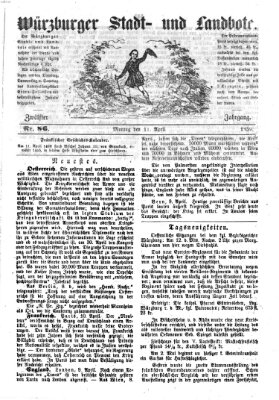 Würzburger Stadt- und Landbote Montag 11. April 1859