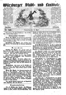 Würzburger Stadt- und Landbote Donnerstag 28. April 1859