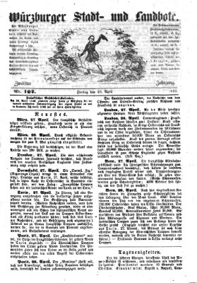 Würzburger Stadt- und Landbote Freitag 29. April 1859