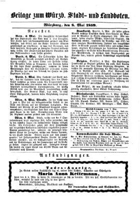 Würzburger Stadt- und Landbote Sonntag 8. Mai 1859