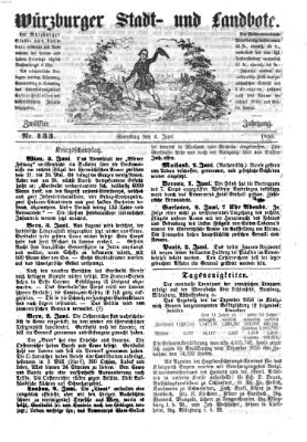 Würzburger Stadt- und Landbote Samstag 4. Juni 1859