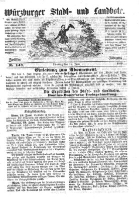 Würzburger Stadt- und Landbote Dienstag 21. Juni 1859