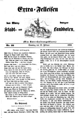 Würzburger Stadt- und Landbote Dienstag 22. Februar 1859