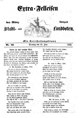 Würzburger Stadt- und Landbote Sonntag 12. Juni 1859