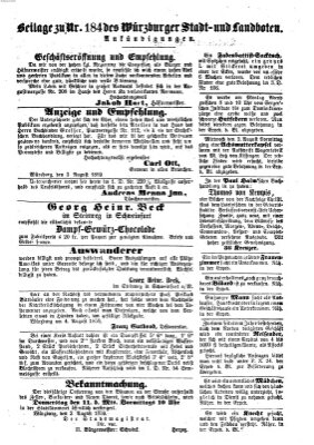 Würzburger Stadt- und Landbote Donnerstag 4. August 1859