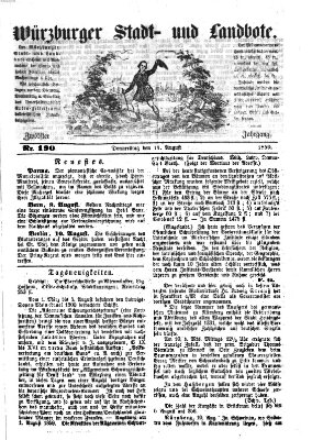 Würzburger Stadt- und Landbote Donnerstag 11. August 1859