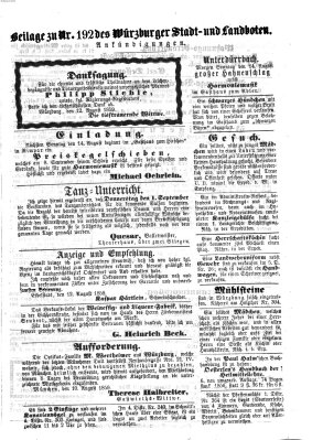 Würzburger Stadt- und Landbote Samstag 13. August 1859