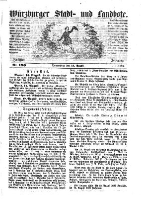 Würzburger Stadt- und Landbote Donnerstag 18. August 1859