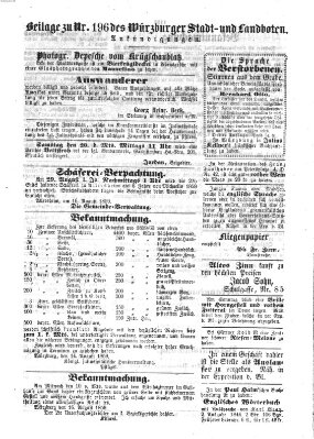 Würzburger Stadt- und Landbote Donnerstag 18. August 1859