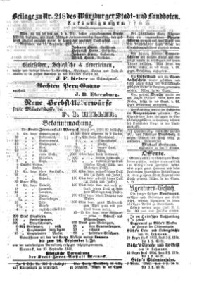 Würzburger Stadt- und Landbote Dienstag 13. September 1859