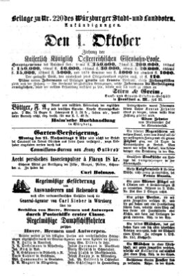 Würzburger Stadt- und Landbote Donnerstag 15. September 1859