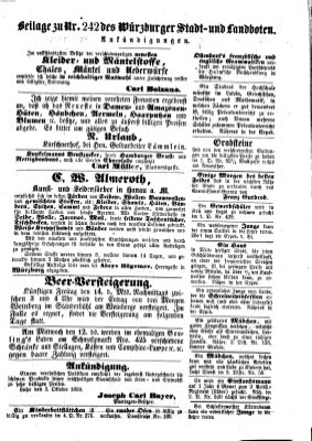 Würzburger Stadt- und Landbote Dienstag 11. Oktober 1859